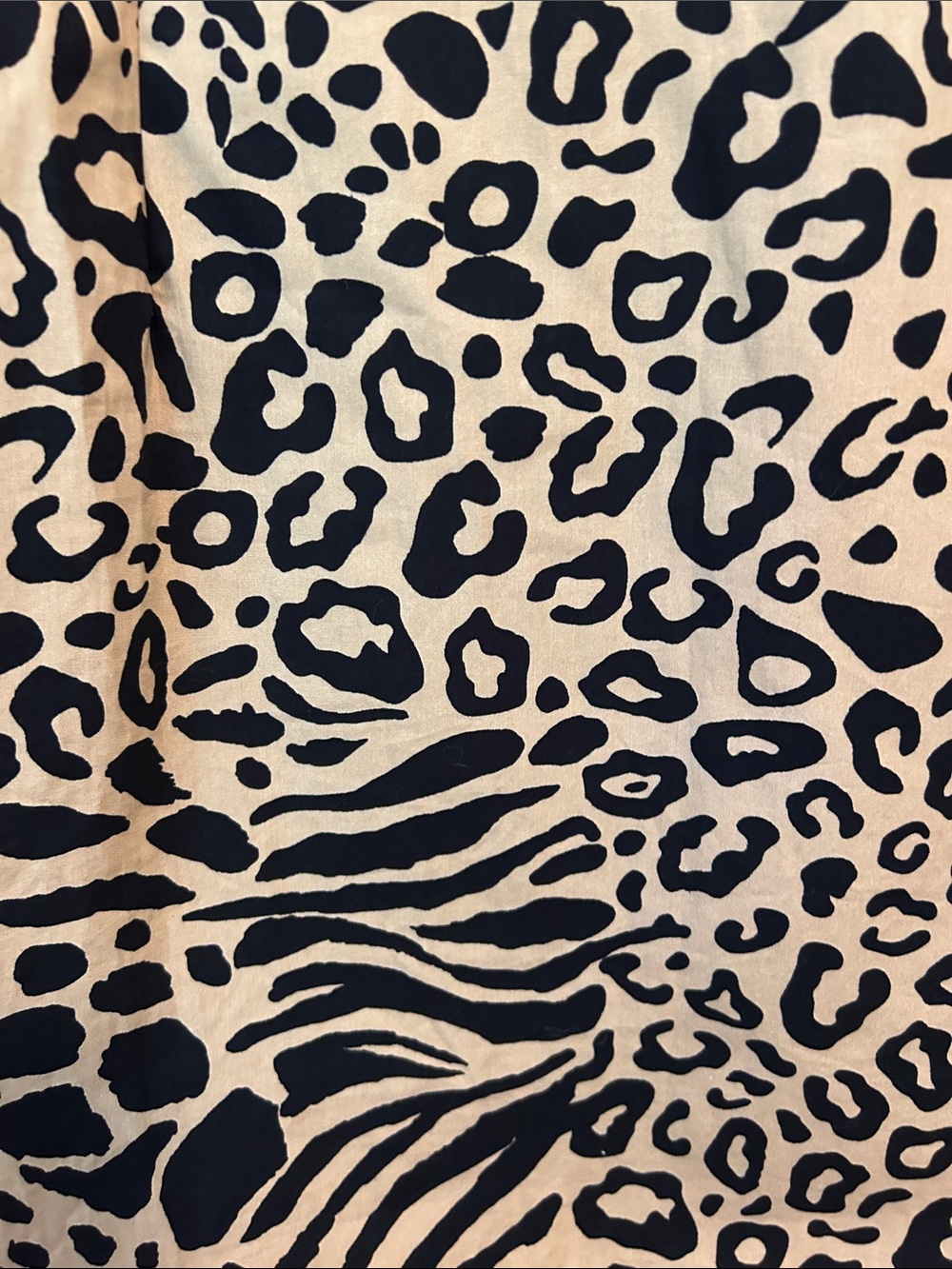 Mango Leopard Print Ruffle Neck Dress in Tan and Black - Picture 6 of 9